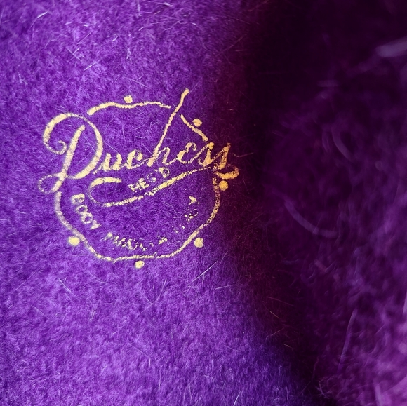 60s LORD & TAYLOR Purple Mohair Soft Luxury MISS ALICE Hollywood Movie Star Hat - Picture 11 of 16